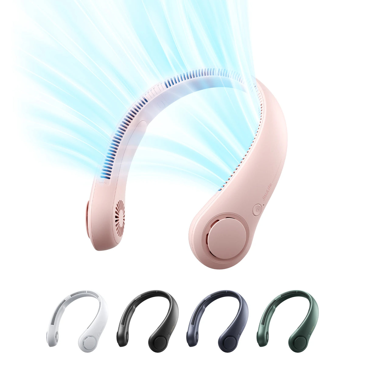 Jisulife Nekventilator Life 3 - Roze - Bladloos - 5 Standen - 4000 mAh - Tot 16 Uur - 78 Luchtopeningen - 253 g
