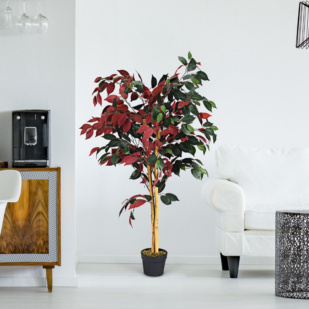 Coast 120 cm grote groene ficus boom in de pot met kunstmatige boom realistische groene planten