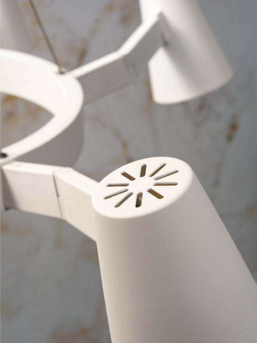 it's about RoMi Hanglamp Biarritz – Wit – Ø100 cm – 5-lichts – Moderne draaibare kroonluchter
