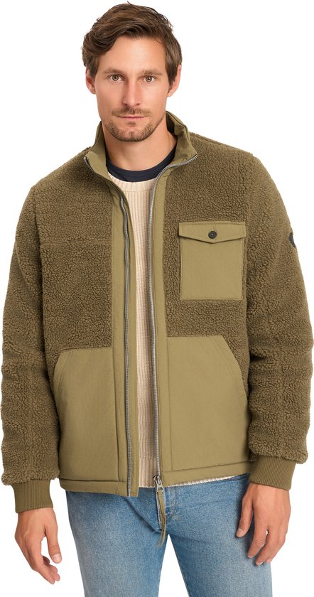 Mario Russo Teddy Jas Stockholm - Jas heren - Winterjas heren - Vest heren - Leger Groen - M
