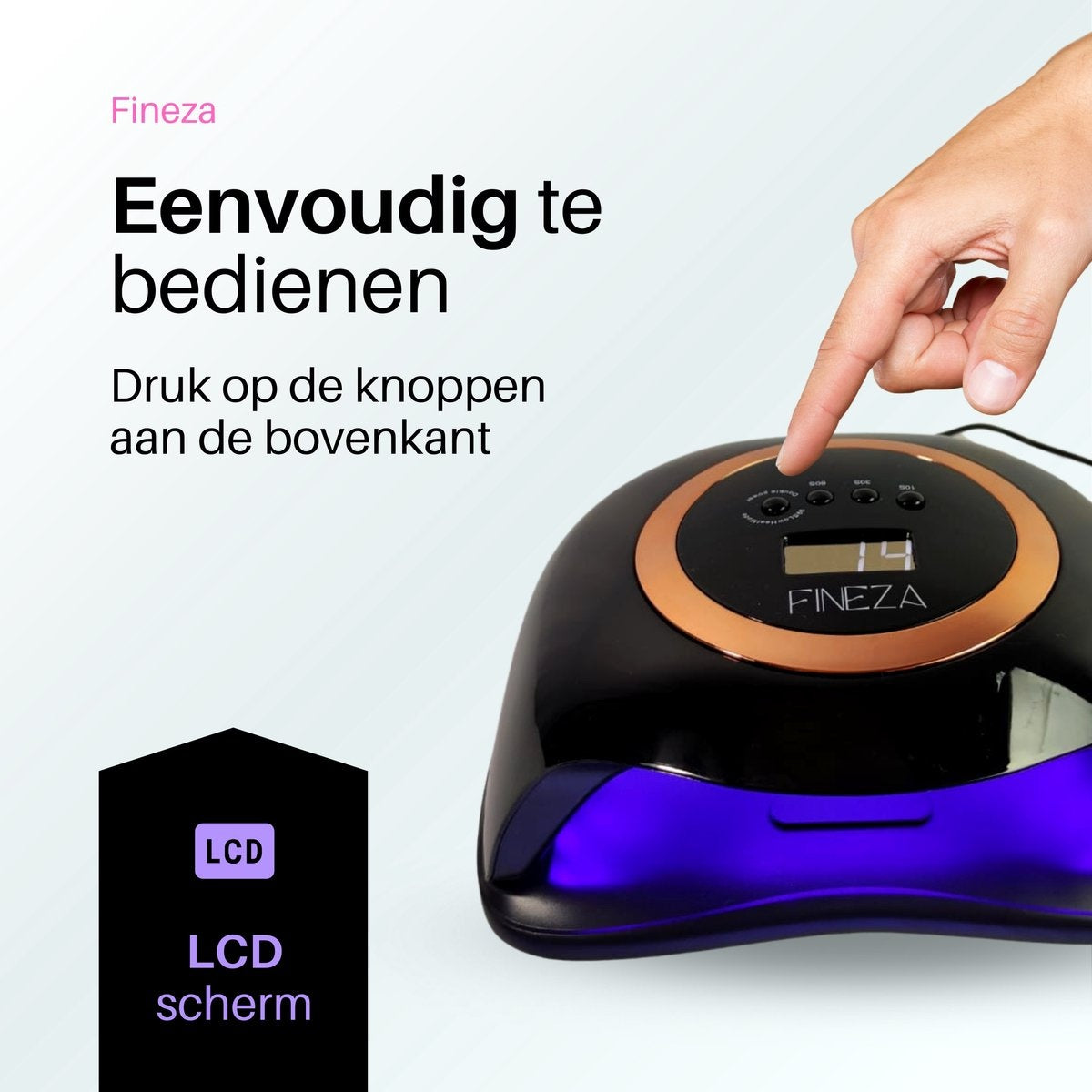 Fineza UV Lamp Gelnagels - Gellak Nagel Droger - Nagellamp - Zwart