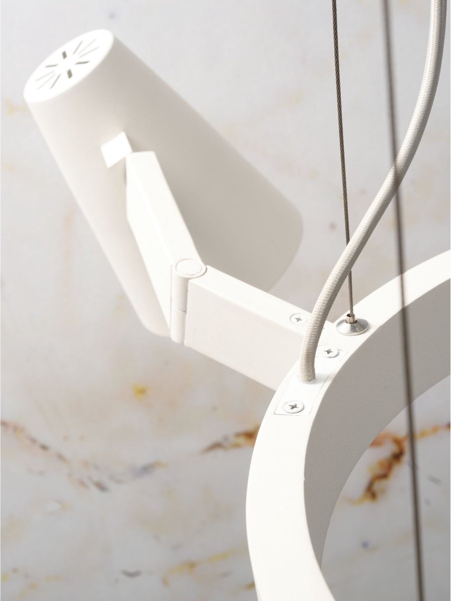 it's about RoMi Hanglamp Biarritz – Wit – Ø100 cm – 5-lichts – Moderne draaibare kroonluchter