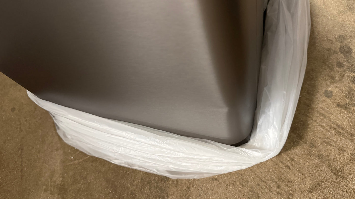 Cleaning prullenbak - 60L - Zacht sluiten - Metaalgrijs - Afval Scheiden 3 bakken - 47 x 39 x 72