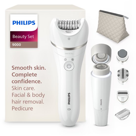 Philips Beautyset 9000 – Complete epilator, gezichtshaarverwijderaar & pedicure voor een gladde huid - BRE770/92