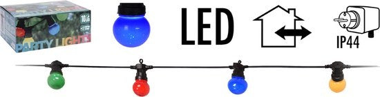 Feestverlichting 10 gekleurde LED-lampen - 8 lichtfuncties
