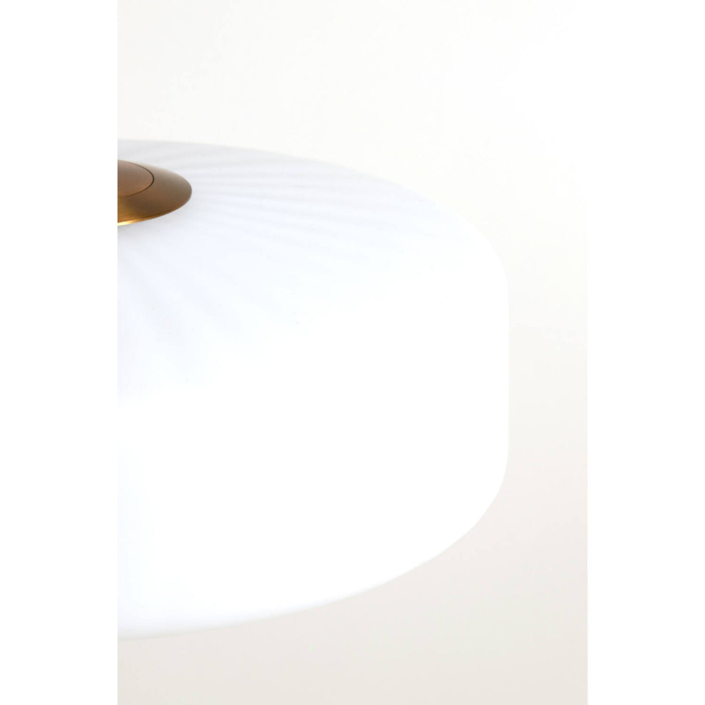Light & Living Hanglamp Pleat – Ø30x17 cm – Mat Wit/Goud