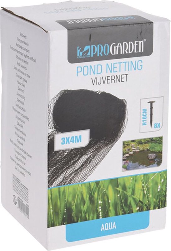 ProGarden Vijverafdeknet - 4x3 m - zwart