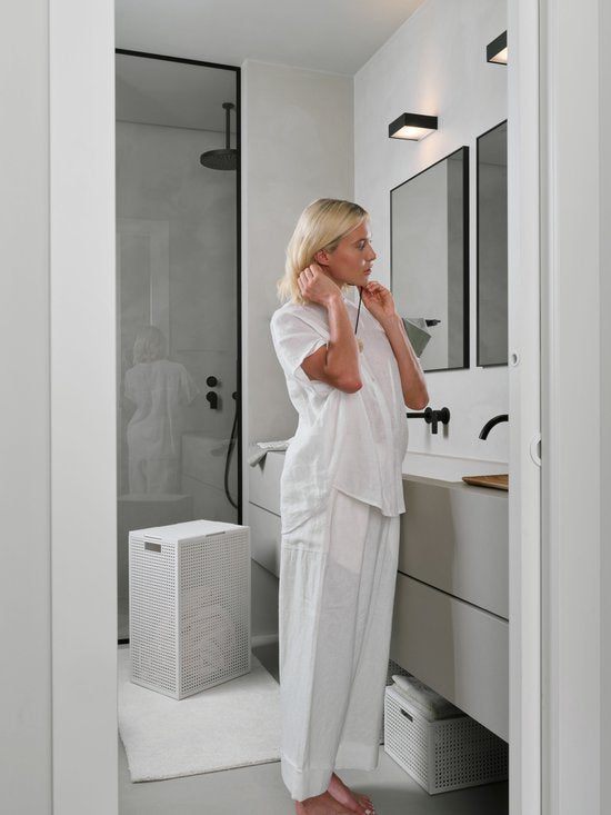 Curver Kaya Wasmand met deksel - 60L - 38x29x58,5 cm - Wit