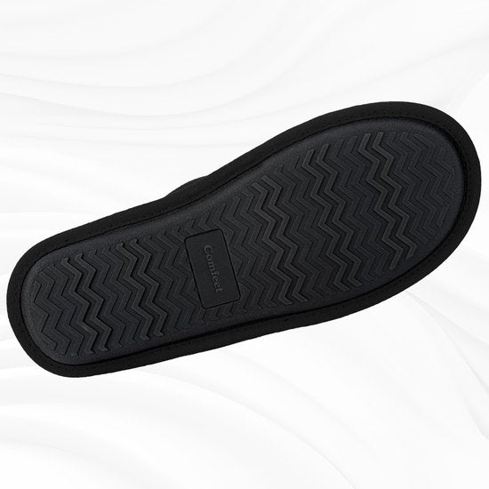 Pantoffels Heren - Sloffen - Maat 40/41 - Zwart - Corduroy - Anti-slip - Comfeet
