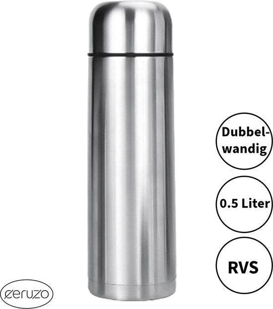 Bullet Isolatiekan - RVS - Dubbelwandig - 0.5 L
