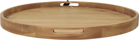 AXI Dewi Teak Dienblad Ø 60 cm – Rond Dienblad – Teakhout – Voor Glazen en Tafelaankleding – Voor Binnen en Buiten