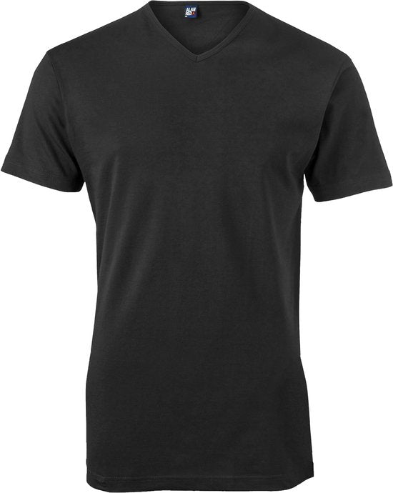 Alan Red T-shirt Vermont - extra lang - V-hals - zwart - maat S