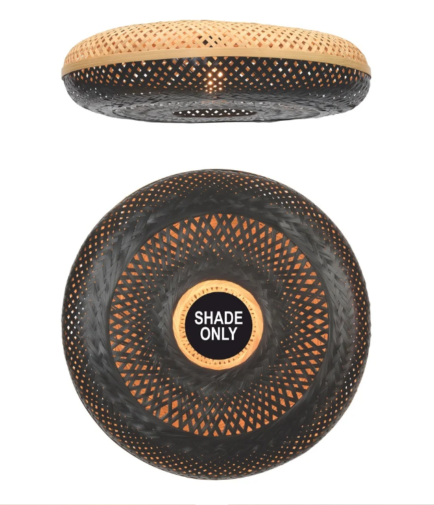 Good&Mojo Palawan Wandlamp Naturel/Zwart - Ø60 cm - Bamboe - E27