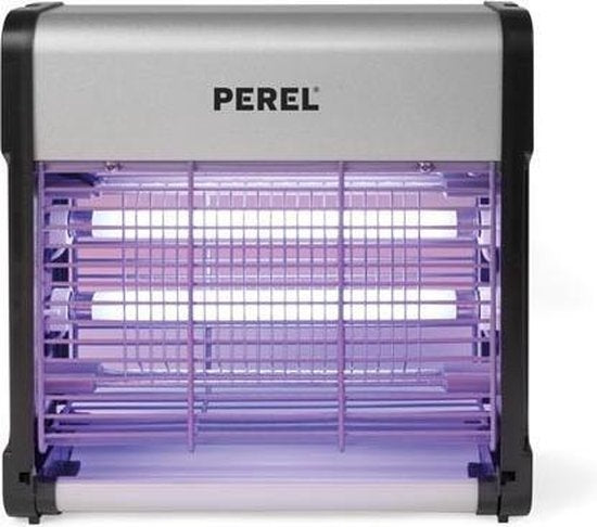 Perel Insectenverdelger, elektrisch, spanningsrooster 2800 V, uitneembare opvangbak, 30 m², metaal