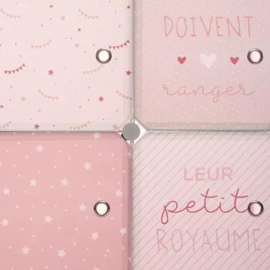 Atmosphera Roze 6 vakken opbergkast