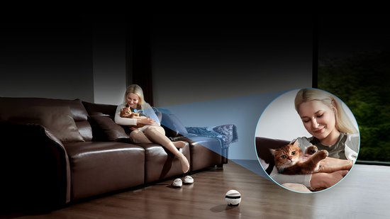 Enabot Air 2 Plus - Intelligente Begeleidingsrobot - 3K HD Camera - Dubbele Communicatie - Roze