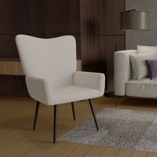 Oorfauteuil / Relaxfauteuil Odense - Beige - Bouclé Stof