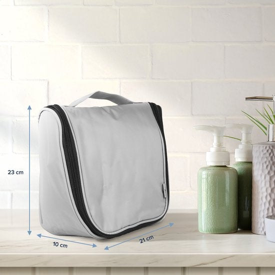 TRVLMORE Toilettas - Hangend met Haak - Unisex - Grijs