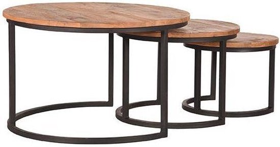 Trend Living Set Three XXL Salontafel - Bruin - Hout