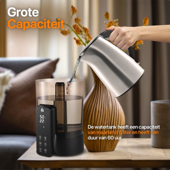 MATTI® - Luchtbevochtiger - Luchtbevochtigers 6L - Humidifier - Koele & Warme Mist - Ultrasoon