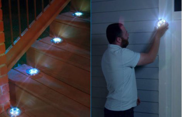 Schijfvormige LED-zonnelampen (8 stuks) - Verander de nacht in dag