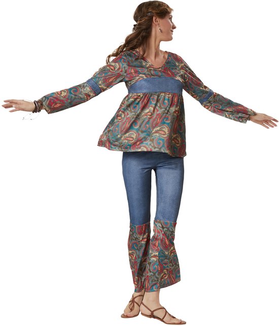 Dressforfun Hippie Girl Harmony S - verkleedkleding kostuum halloween verkleden feestkleding carnavalskleding carnaval feestkledij partykleding - 302608