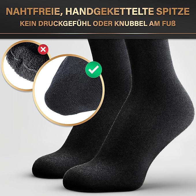 HELDENWERK Herensokken van ademend katoen zonder drukkende naad, zakelijke herensokken, kostuumsokken - Maat 39-42 - (8 x zwart, 2 x grijs, 2 x marineblauw)
