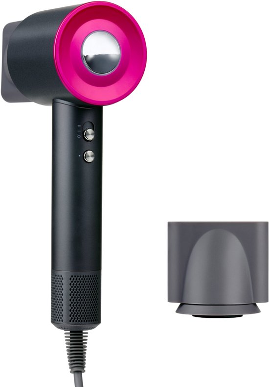 alpina Ionische Haardroger 1600W - Fohn met 3 Warmte Standen - Haar Droger met Cool Shot en Zelfreiniging - Hairdryer met 360° Magnetische Opzetstuk - Ionentechnologie - Grijs