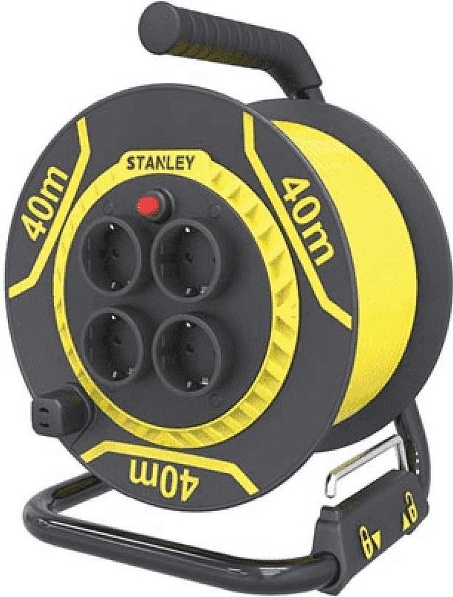 Stanley Kabelhaspel - IP44 - Tot 3000W - 40m Lang - Geel