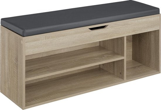 tectake - Schoenenbank Natalya - Licht hout, eiken Sonoma - 403625