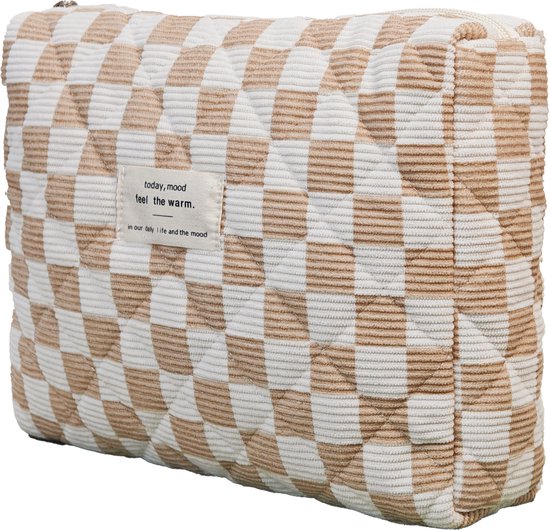 SC Travel Essentials - 3-delige Make-up Tas Set - Eco-vriendelijk Katoen - Gewatteerde Gebloemde Organizers - Ruim, Duurzaam en Ideaal voor Reizen