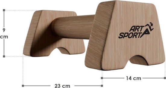 Juskys Houten opdrukstangen - M - 23x14x9 cm