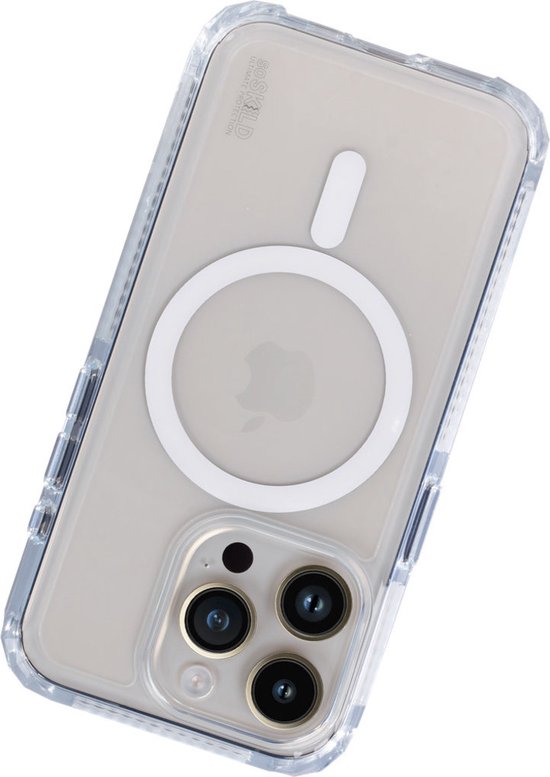 SoSkild Hoesje iPhone 15 Pro MagSafe - Defend Heavy Impact Case - Doorzichtig Magnetisch Magsafe Hoesje - Transparant