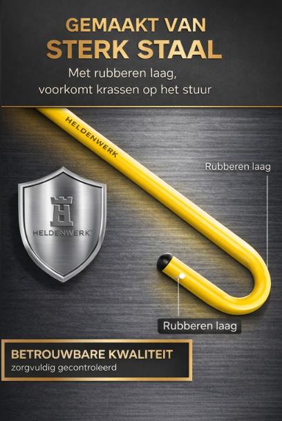 universele stuurklem voor diefstalbeveiliging van de auto, diefstalbeveiliging door stuurslot & stuurblokkering, startvergrendeling, geel