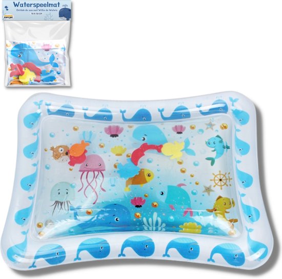 Mamboe Waterspeelmat Willie de Walvis – Tummy Time Speelmat voor Baby’s – BPA-vrij