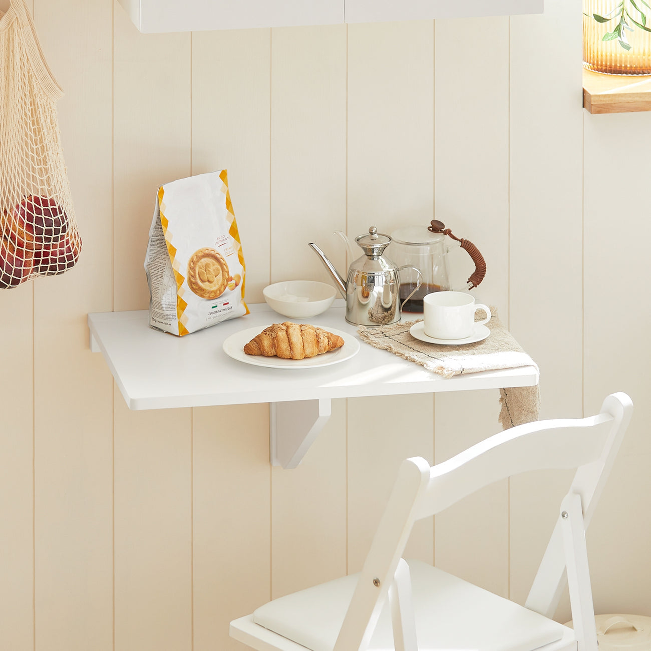 SoBuy Eettafel inklapbaar - Max. 20 kg - 60 x 40 x 2 cm - Wit