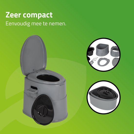 Bo-Camp - Draagbaar toilet deelbaar - 7 Liter - Compact
