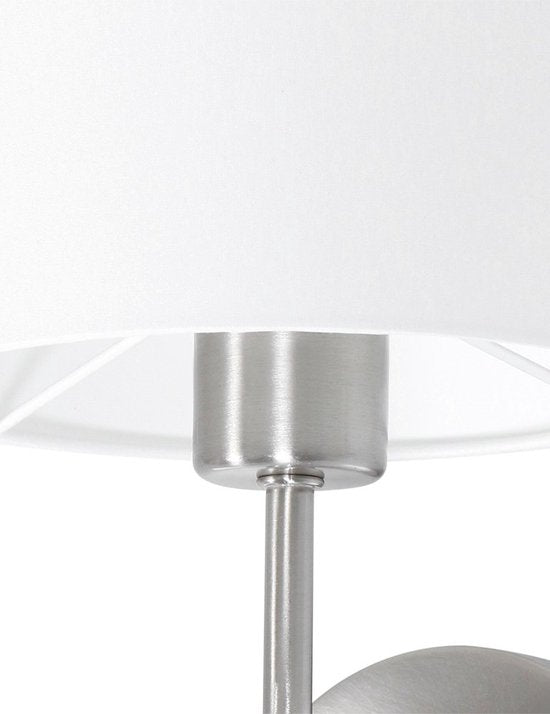 Wandlamp Noor 1562ST Staal met Leeslampje & USB-lader - Modern Design van Mexlite - Verstelbaar en Praktisch voor Binnen Gebruik