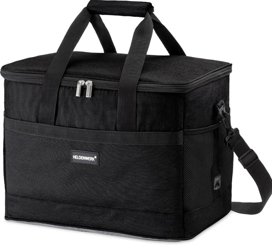 Heldenwerk Koeltas - 30L - 12 uur - 7 compartimenten - Zwart