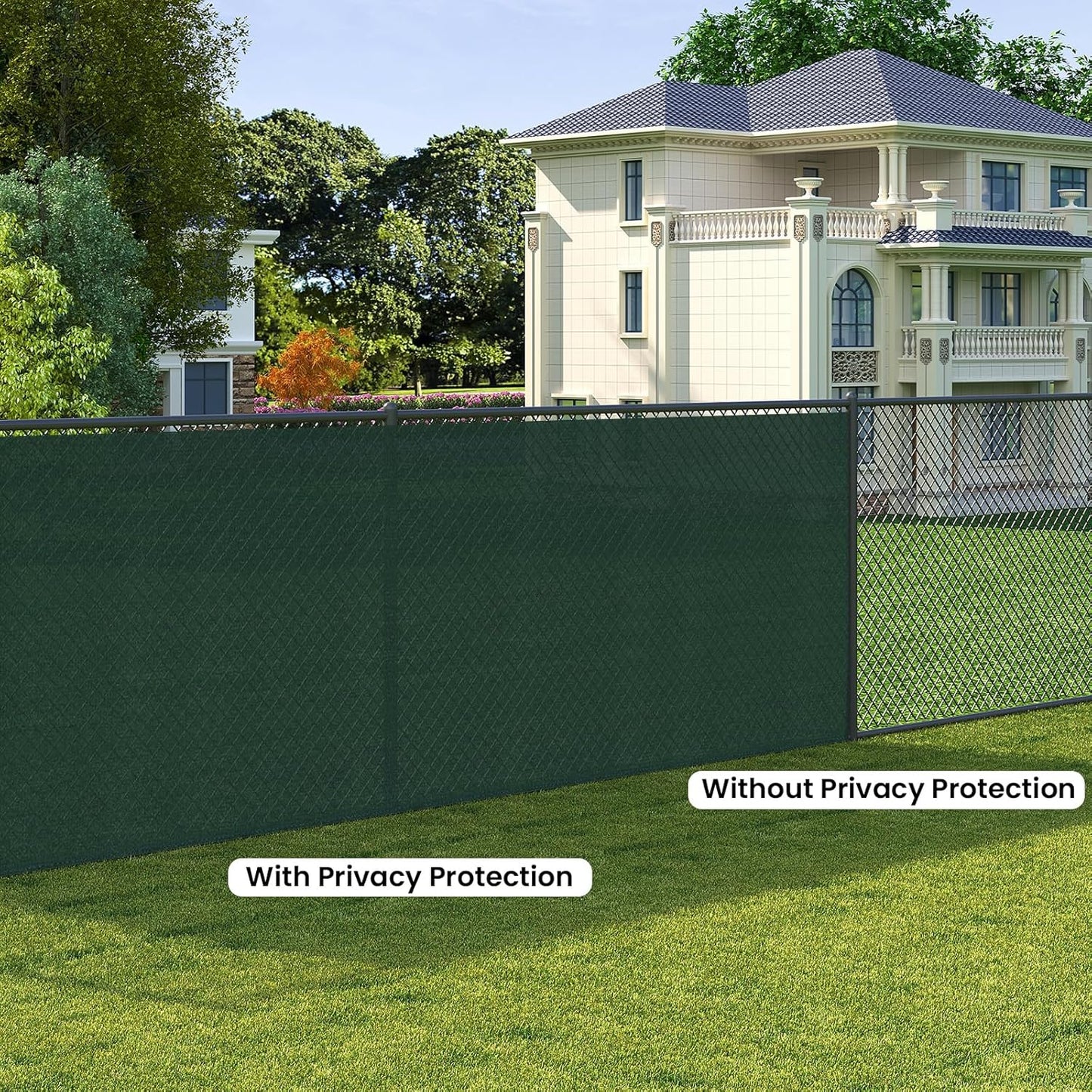 Woltu Inkijkbescherming Tuin en Balkon 1 x 6 m Groen HDPE 180 g/m² – Schaduwdoek en Windbescherming