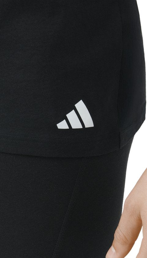 adidas Sportswear 3PK Crew Neck Shirt - Active Core Cotton - Onderbroek Mannen - zwart/wit/grijs gemêleerd