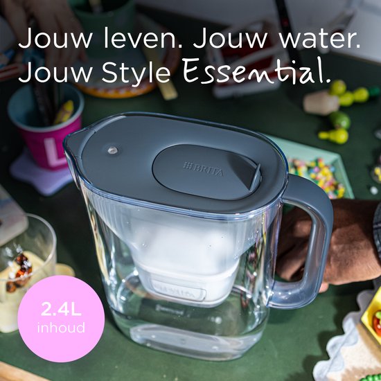BRITA Waterfilterkan Style Essential Cool stone blue + 3 MAXTRA PRO Pure Performance (SIOC)