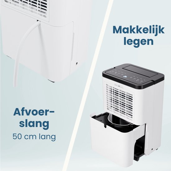 Auronic Luchtontvochtiger - Compact Pro Plus - 24L - Slaapkamer, Badkamer, Woonkamer en Kantoor - Vochtvreter voor in Huis - Wit