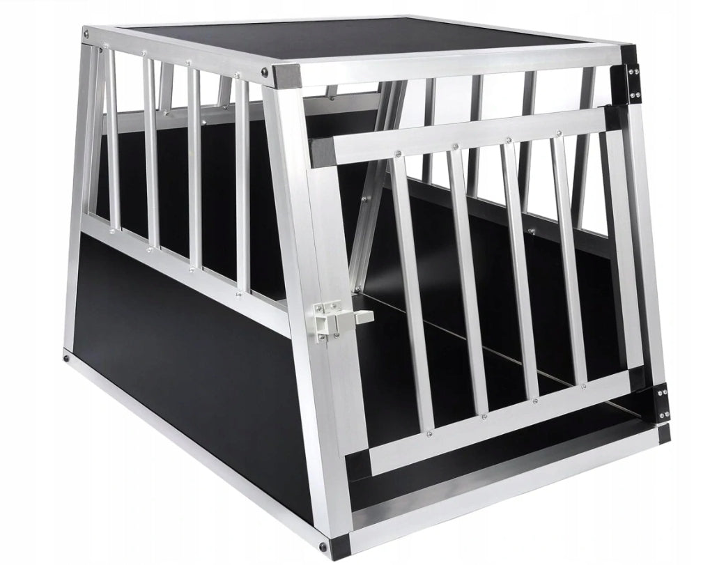 Woltu Aluminium Hondentransporter voor Auto - Zwart - 54 x 69 x 50 cm