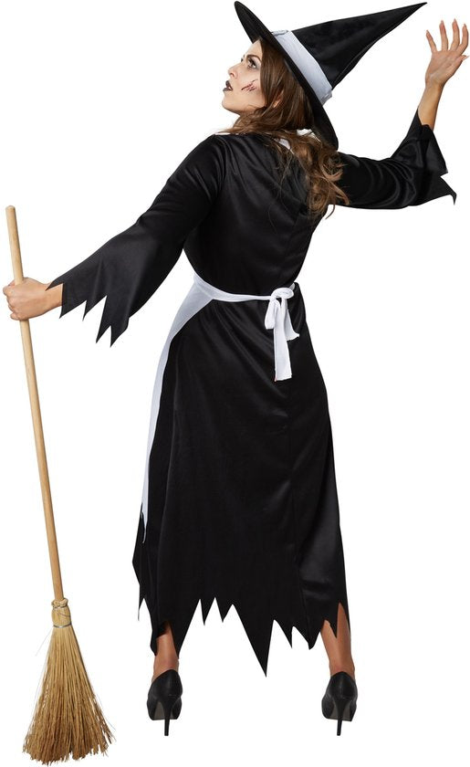 Dressforfun Griezelige heks L - verkleedkleding kostuum halloween verkleden feestkleding carnavalskleding carnaval feestkledij partykleding - 302232