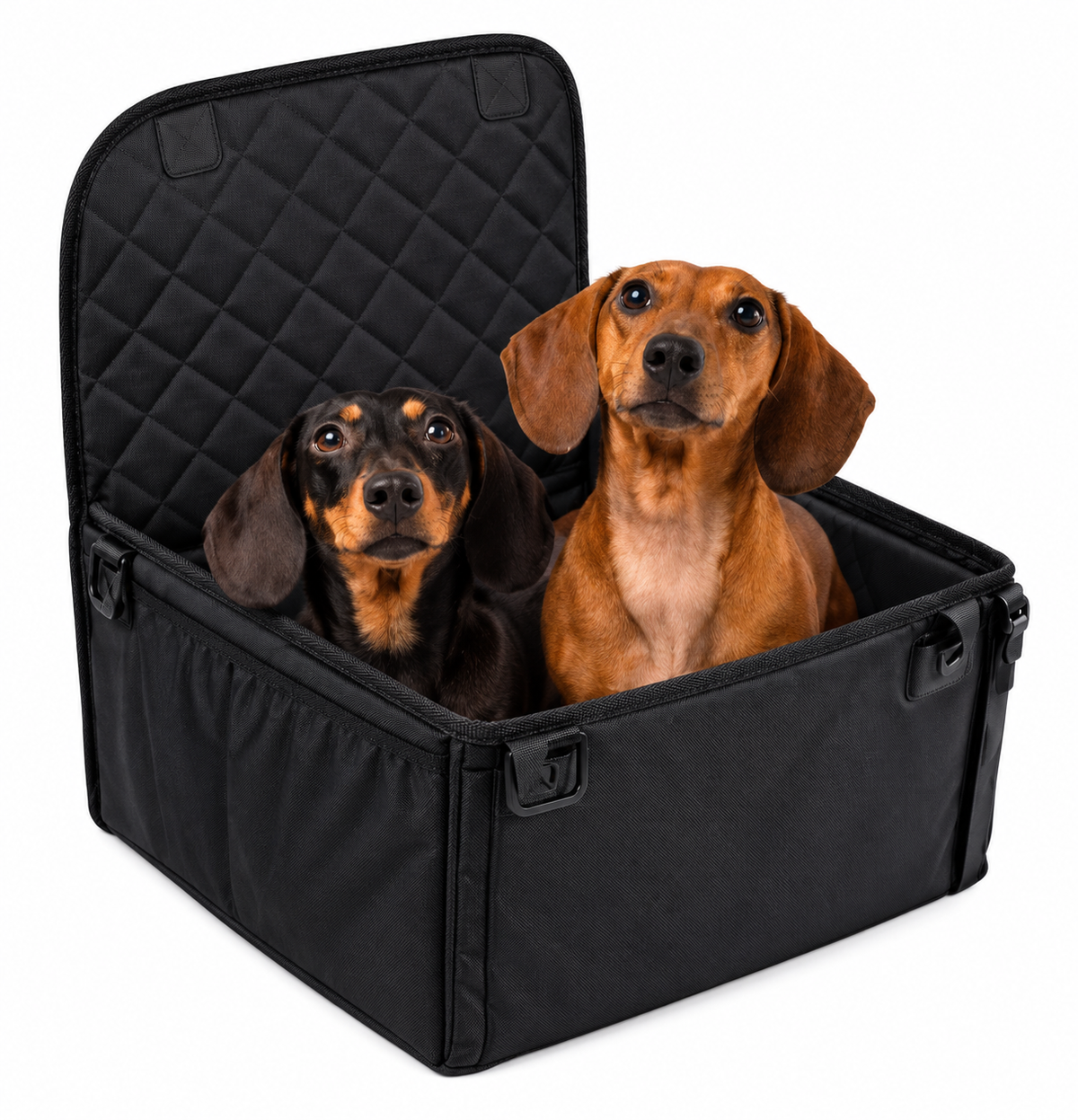 Hondenautostoeltje voor kleine en middelgrote honden incl. veiligheidsgordel - auto hondenstoel waterdicht en stabiel voor achterbank en voorstoel - hondenautostoel, hond passagiersstoel, autostoel voor honden