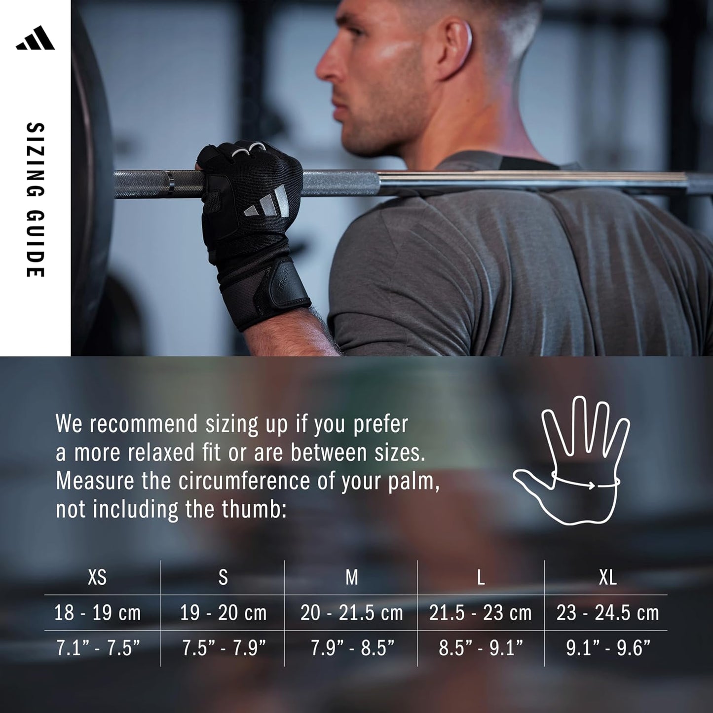 Adidas Wrist Wrap Training Gloves - Maat L - Zwart - Gepolsterd