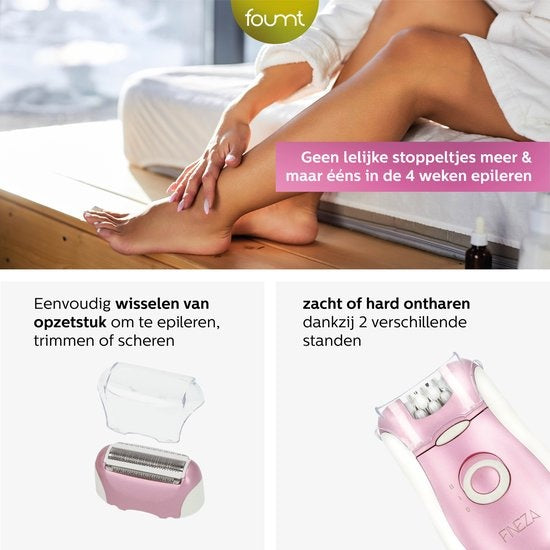 Fineza Epileerapparaat Dames - Ladyshave voor vrouwen - Epilator - Roze