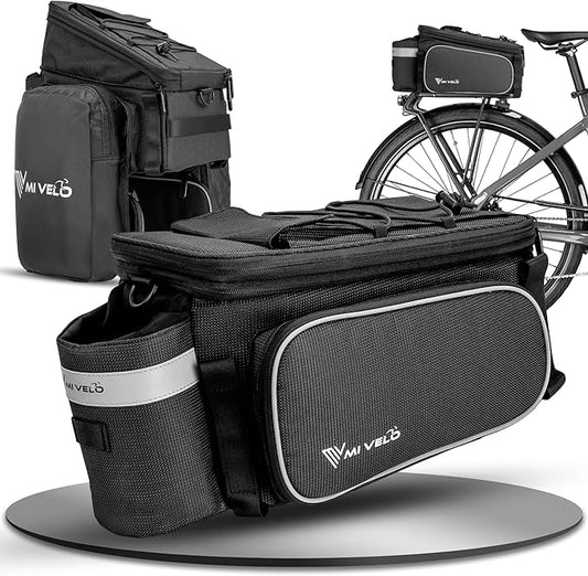 MIVELO Fietstas – Waterdicht & Reflecterend – 20 liter – Zwart Reflecterend