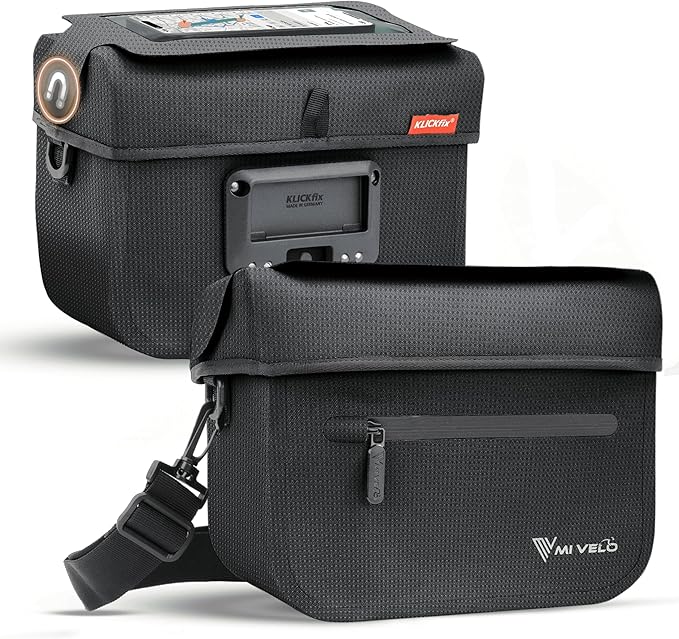 MIVELO Stuurtas – 100% Waterdicht & Met Telefoonvak – 7 liter – Zwart Reflecterend